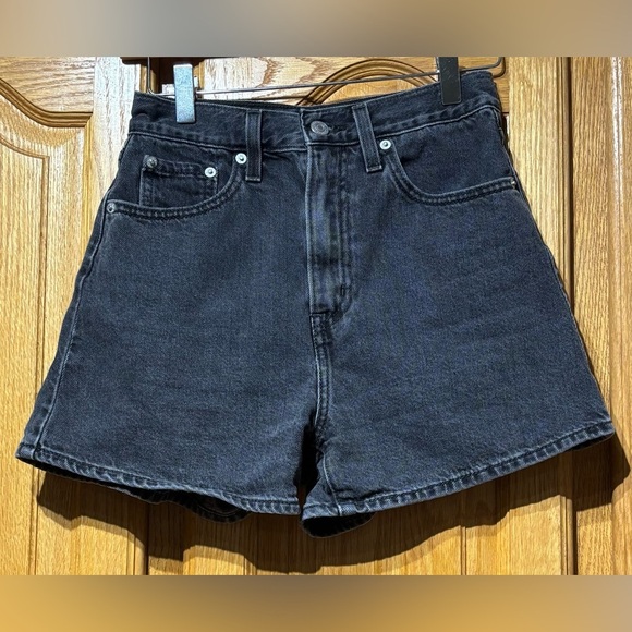 Levi's Levi Strauss Women's Faded Black High Loose Jean Shorts Size 24 EUC - Picture 3 of 13